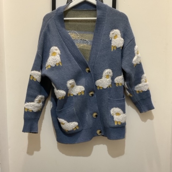 Adorable Cardigan with Sheep on them! - Picture 1 of 2